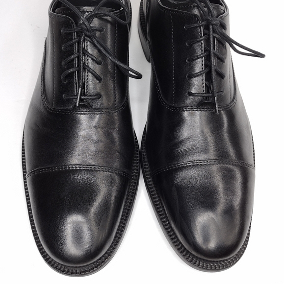 Cole Haan Men's Black Leather Lace-Up Cap Toe Dress Oxford - Picture 7 of 13
